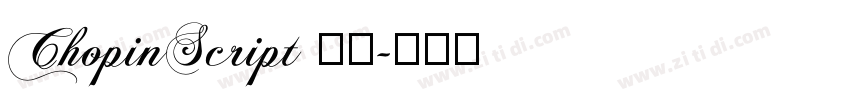 ChopinScript 常规字体转换